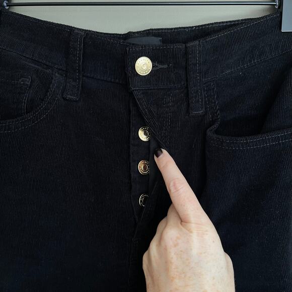 FAVORITE DAUGHTER Valentina Super High Waist Flare Corduroy Jean Meteorite Sz 25 - Picture 9 of 16